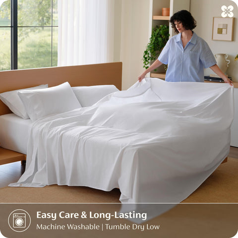 Bedsure deep-pocket design prevents sheet shift for a tidy bed all night.