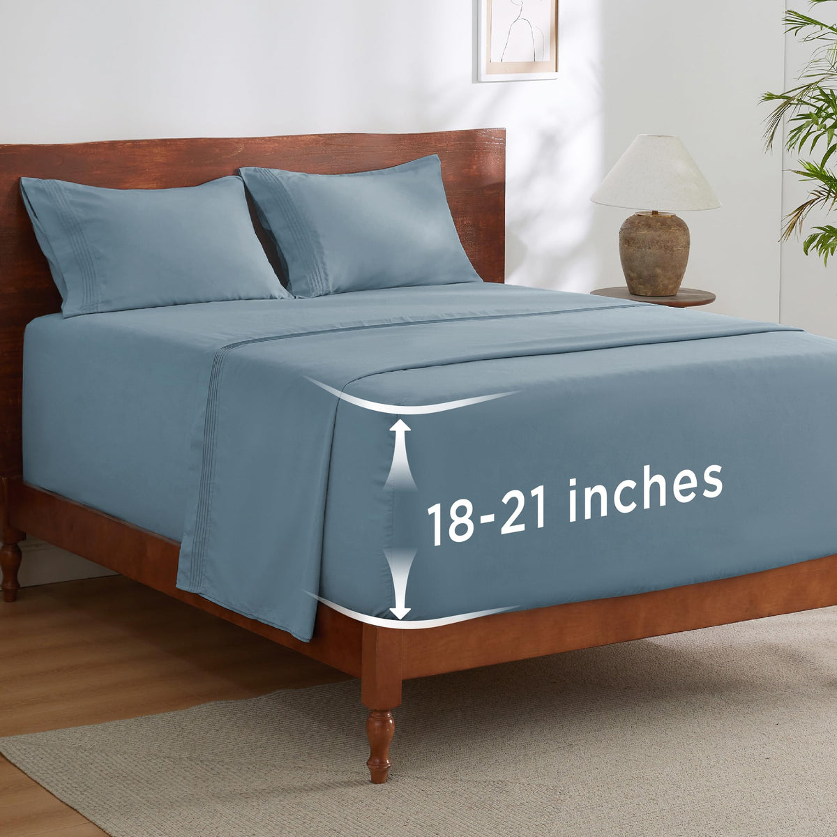 Bedsure deep-pocket queen flat sheet shows soft touch and secure deep fit