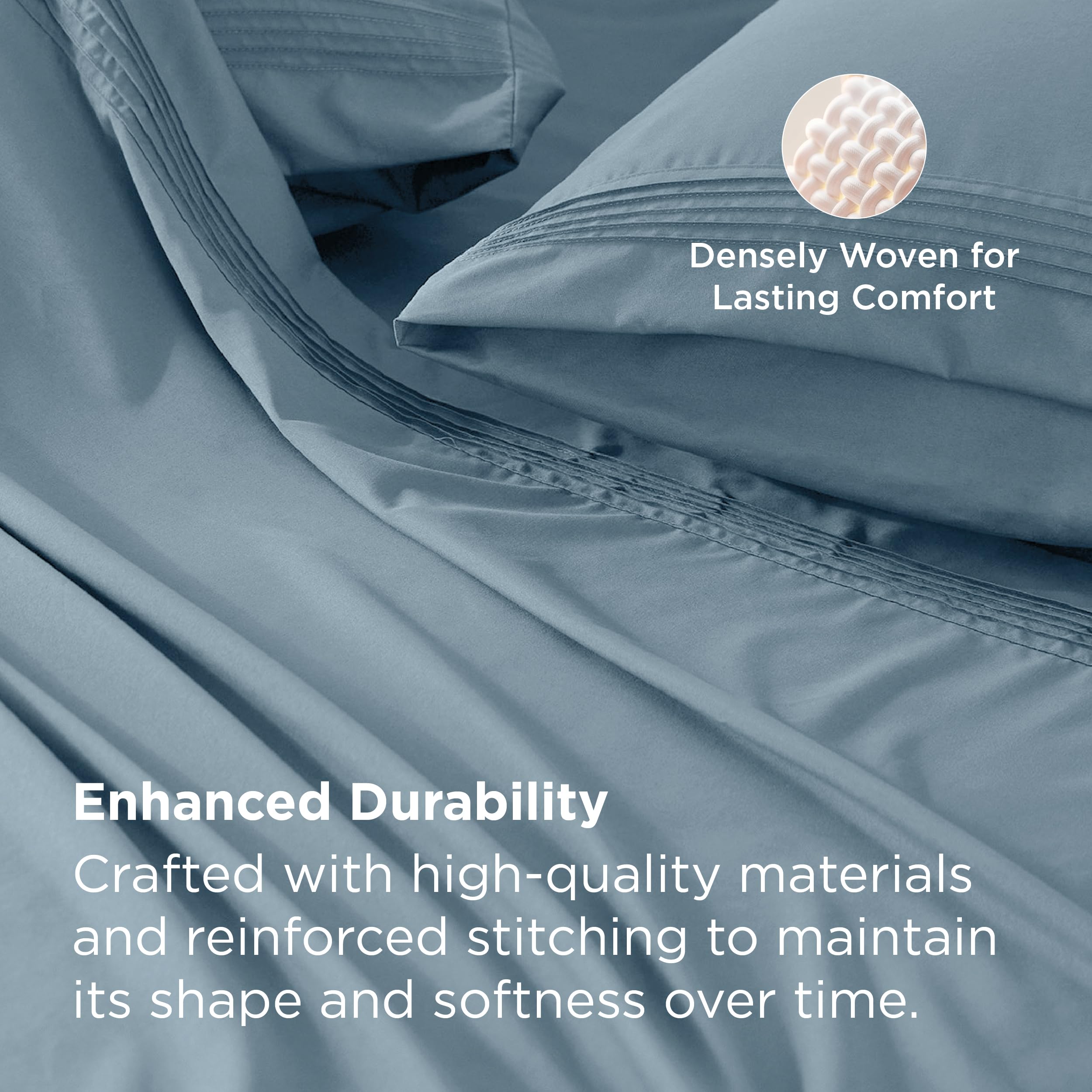 Bedsure pintuck edge pillowcases complete the premium coordinated look