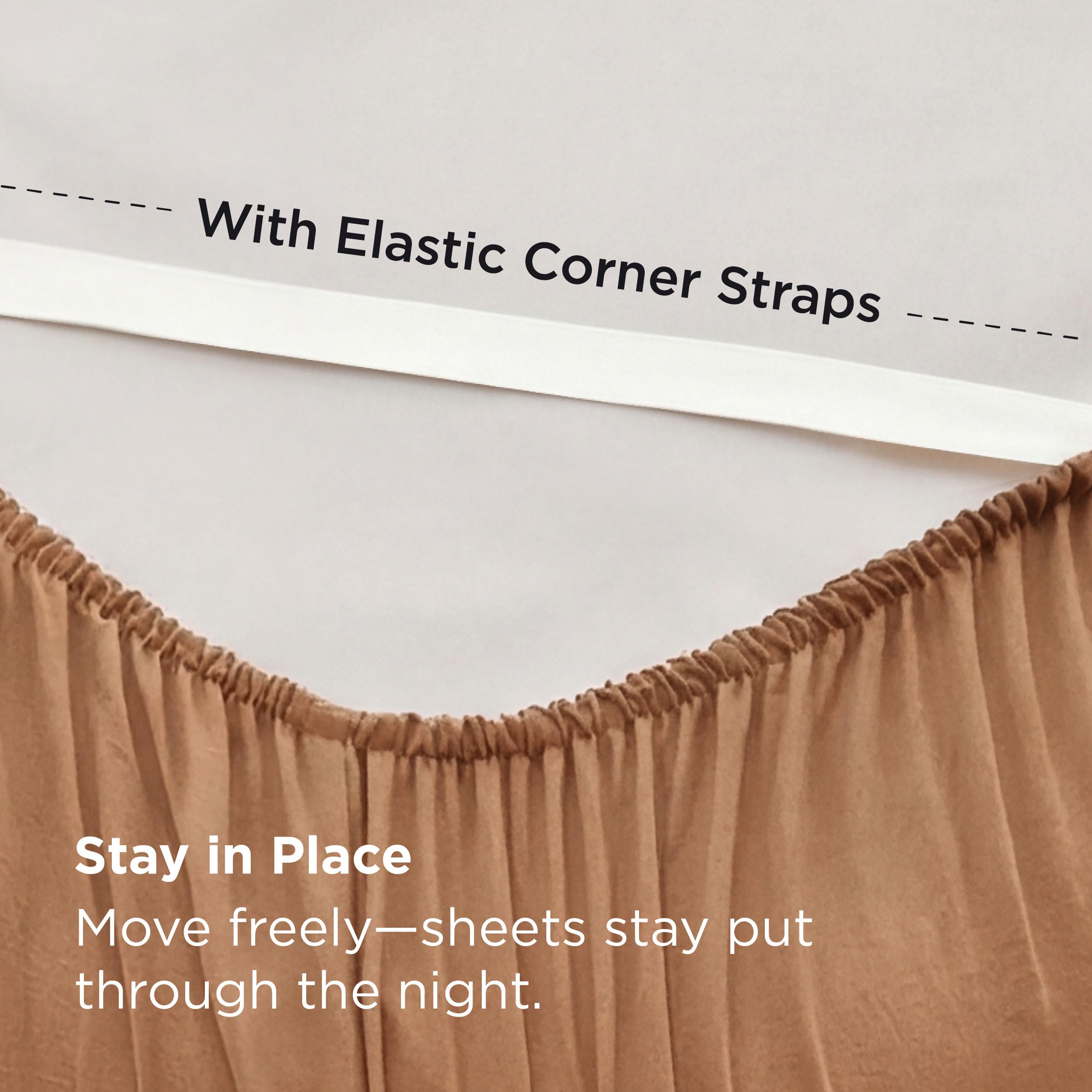 Bedsure 18-inch deep pockets support thick mattresses and toppers securely.