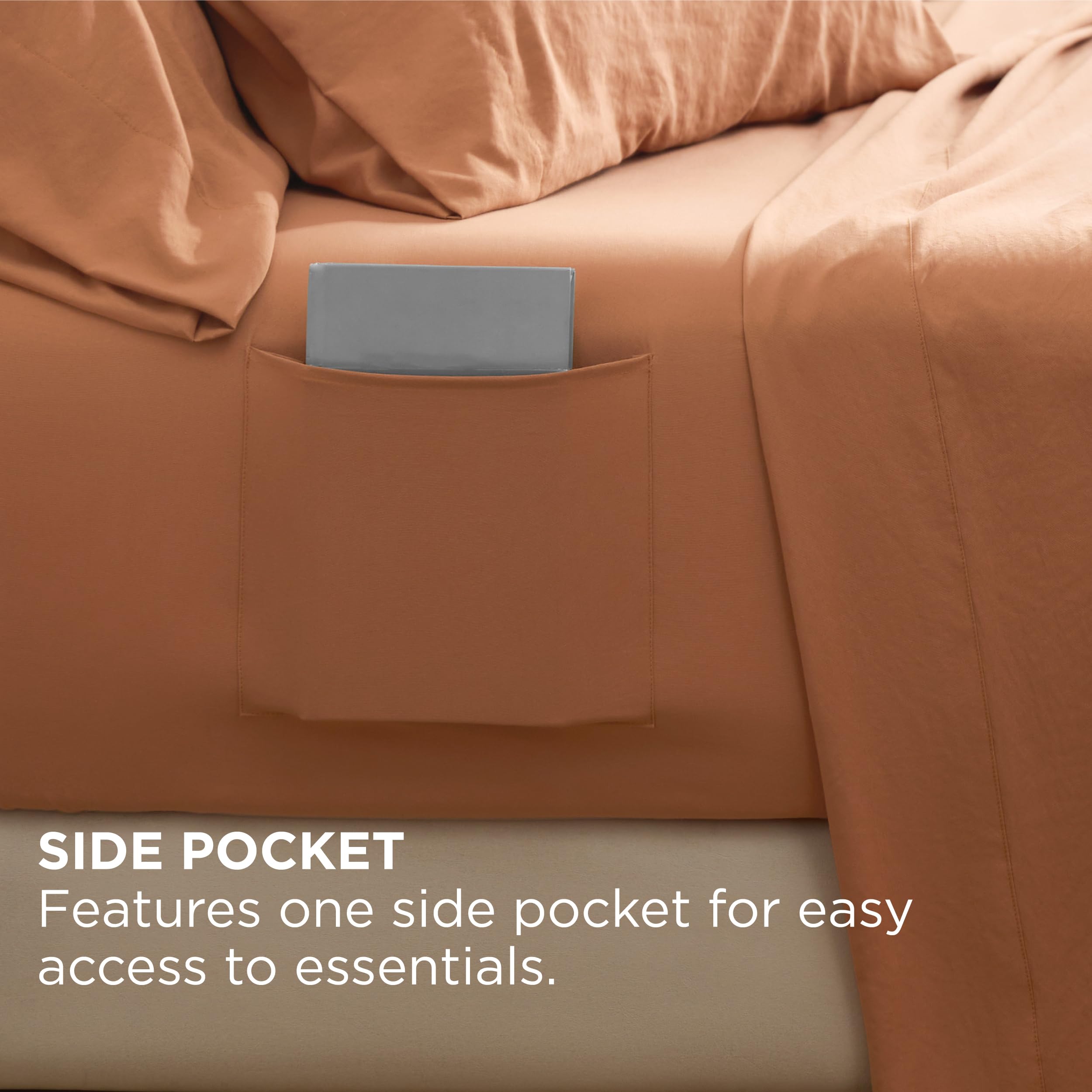Bedsure elastic corner straps keep sheets in place for uninterrupted rest.