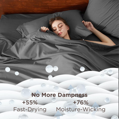 Bedsure moisture-wicking weave helps you stay dry.