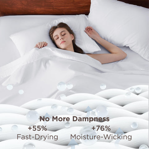 Bedsure Queen pillowcase pair highlighting pintuck edge for texture and refined setup