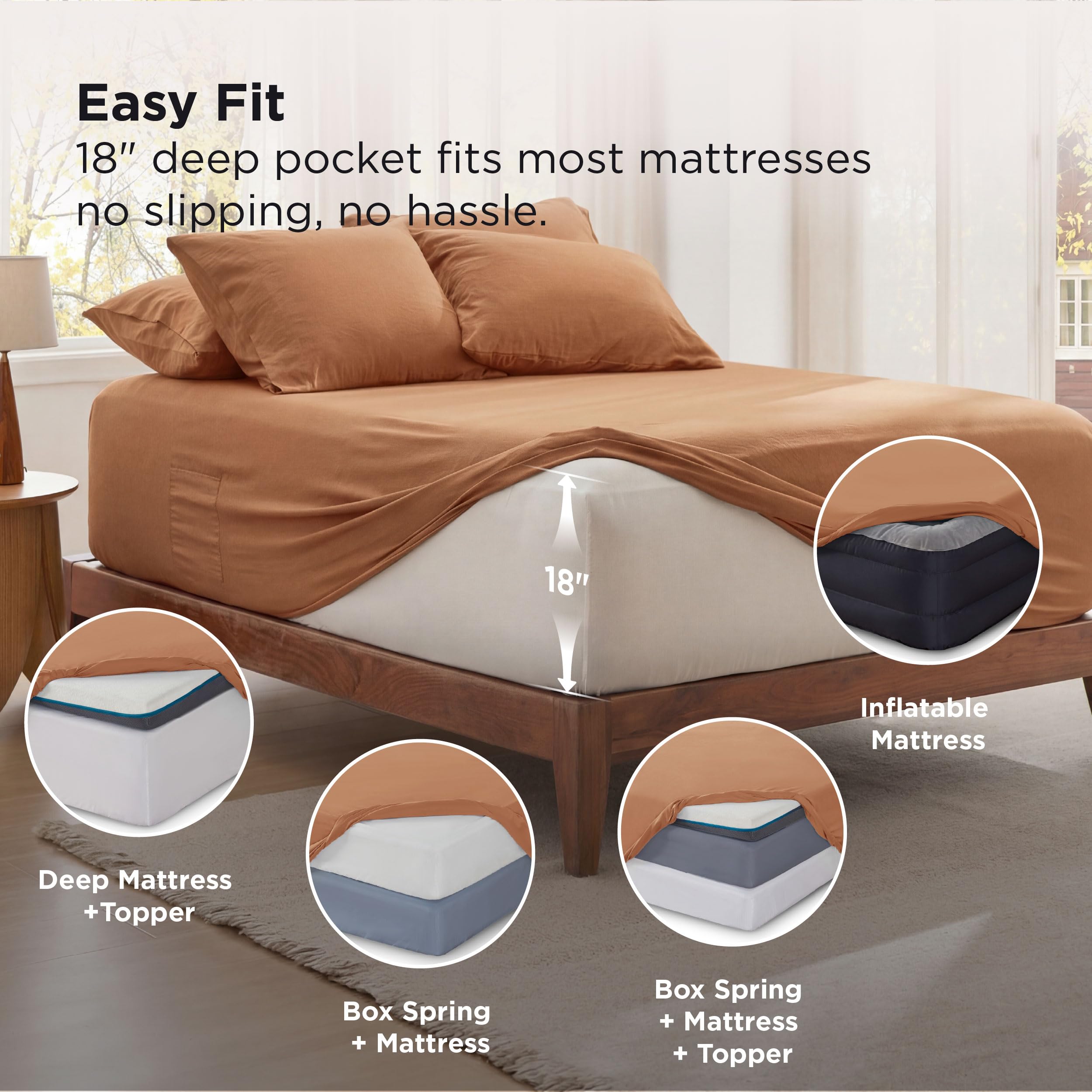 Bedsure pillowcases with smooth edges and plush feel for restful sleep.