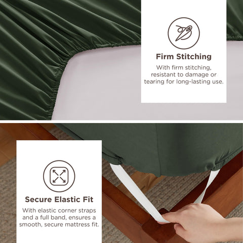 Bedsure top sheet with pintuck edges adds texture and refined style.