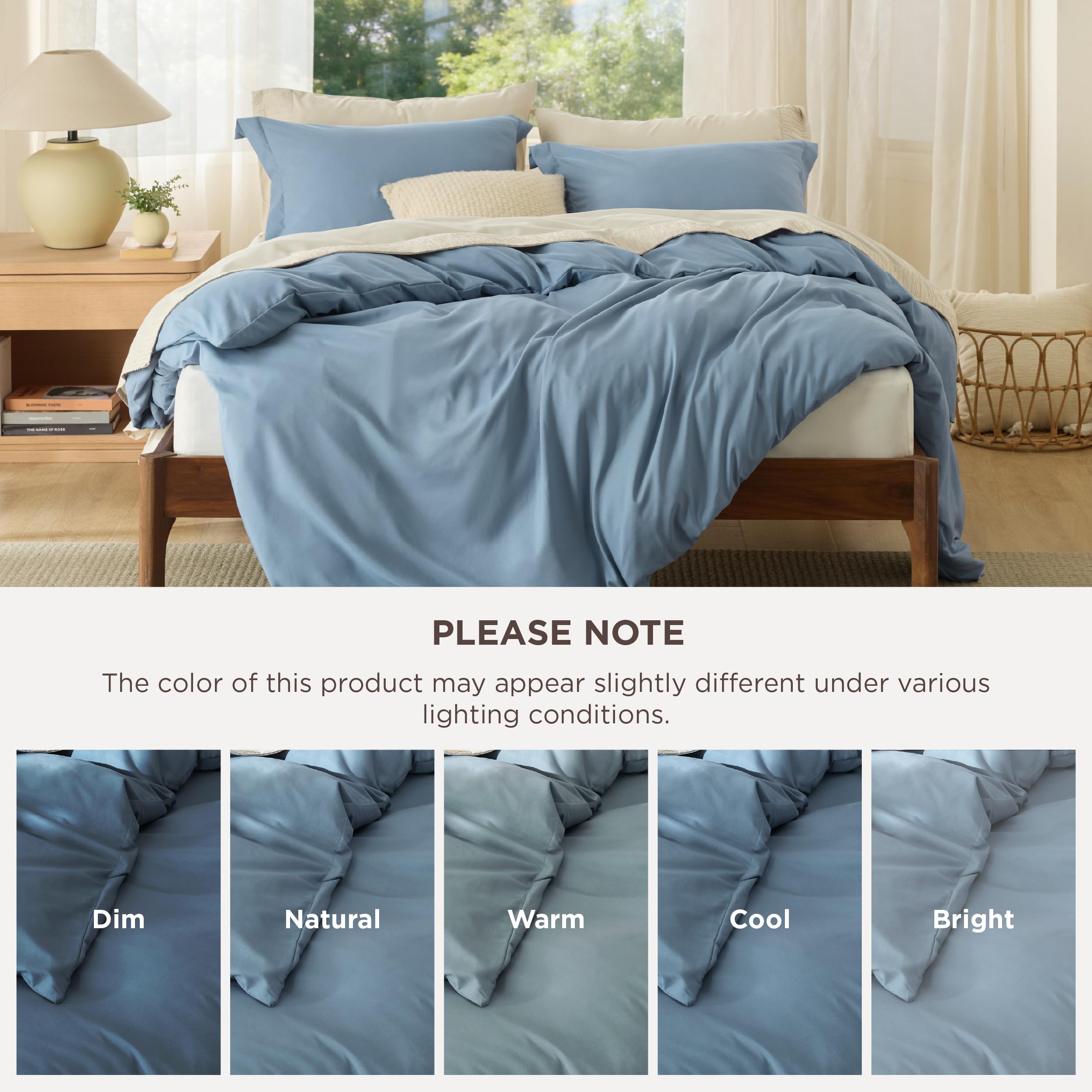 Bedsure double brushed fabric closeup shows smooth, cozy texture.