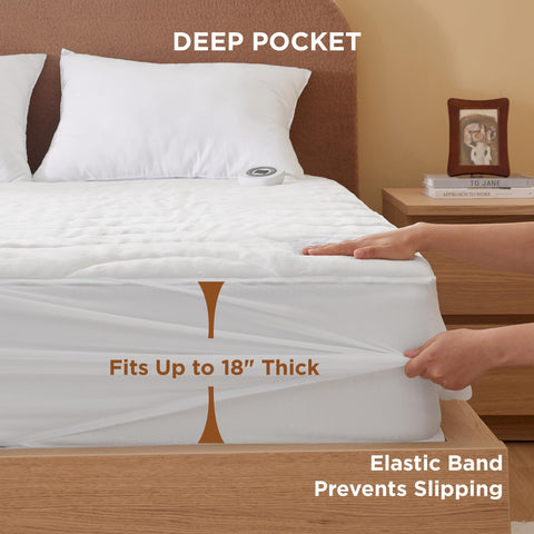 Bedsure dual-control system lets two sleepers choose separate temperatures.