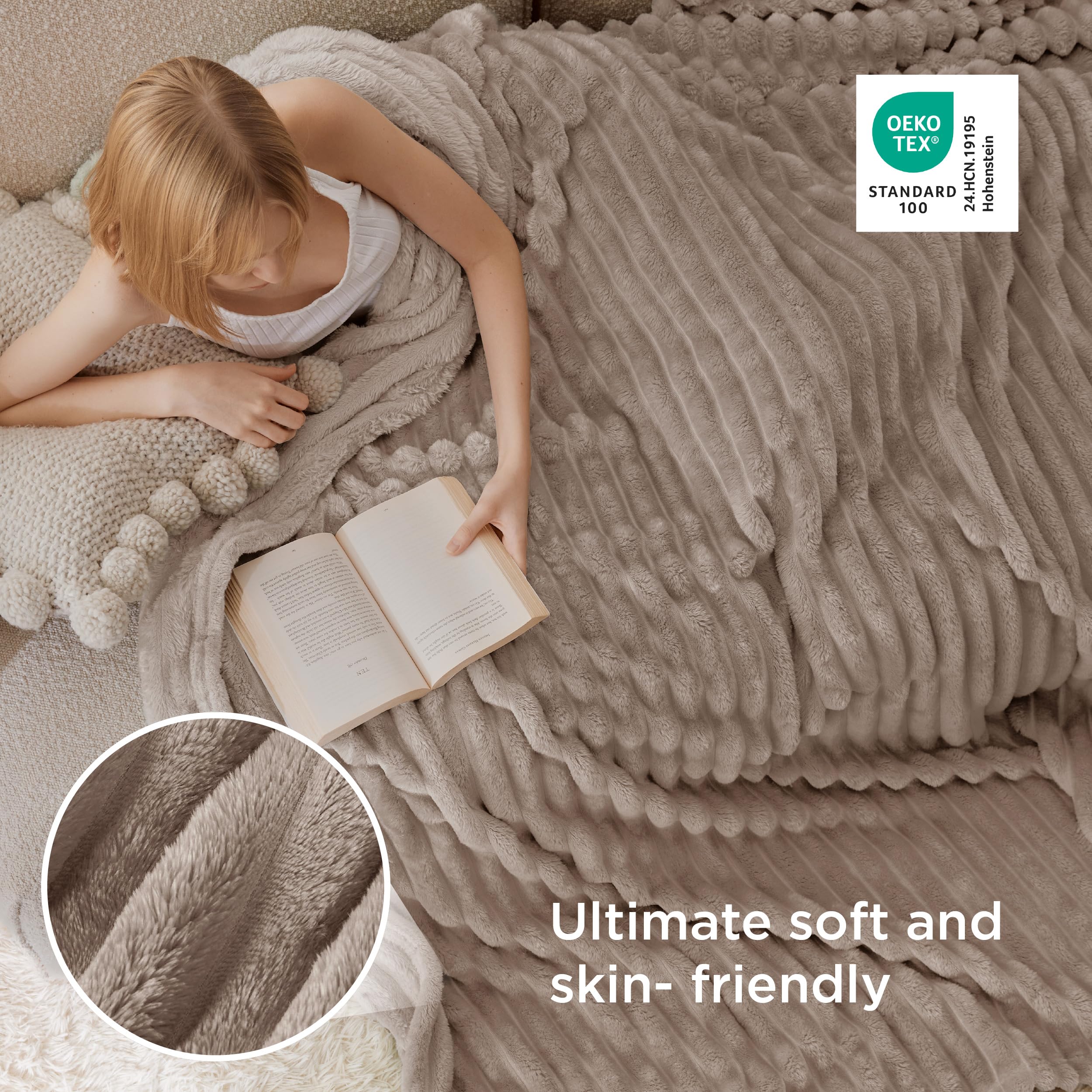 Bedsure durable plush blanket with neat seams resists wear and frequent washes.