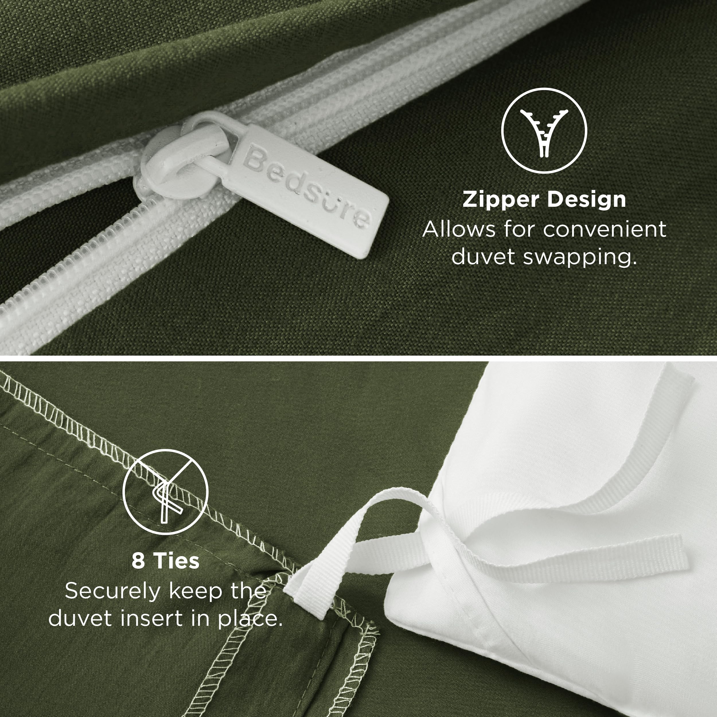 Bedsure durable stitching close-up indicating long-lasting wear