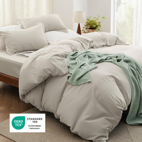 Bedsure duvet cover closeup stitching eight ties secure fit