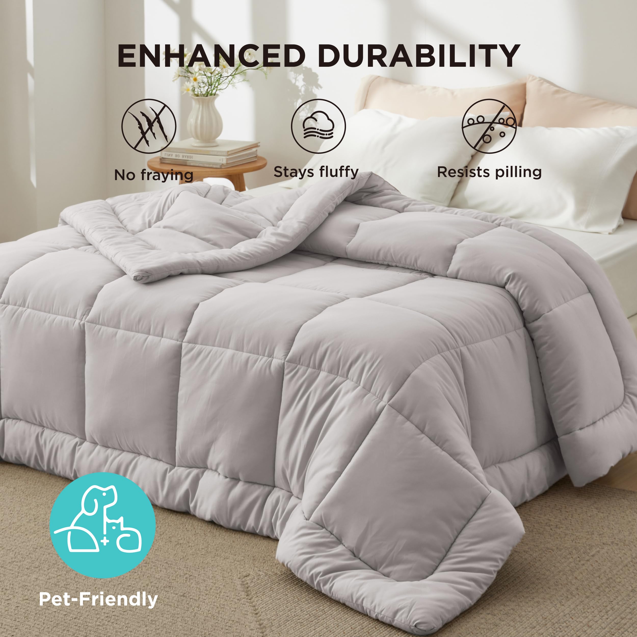 Bedsure duvet cover-compatible design keeps bedding aligned for easy styling.