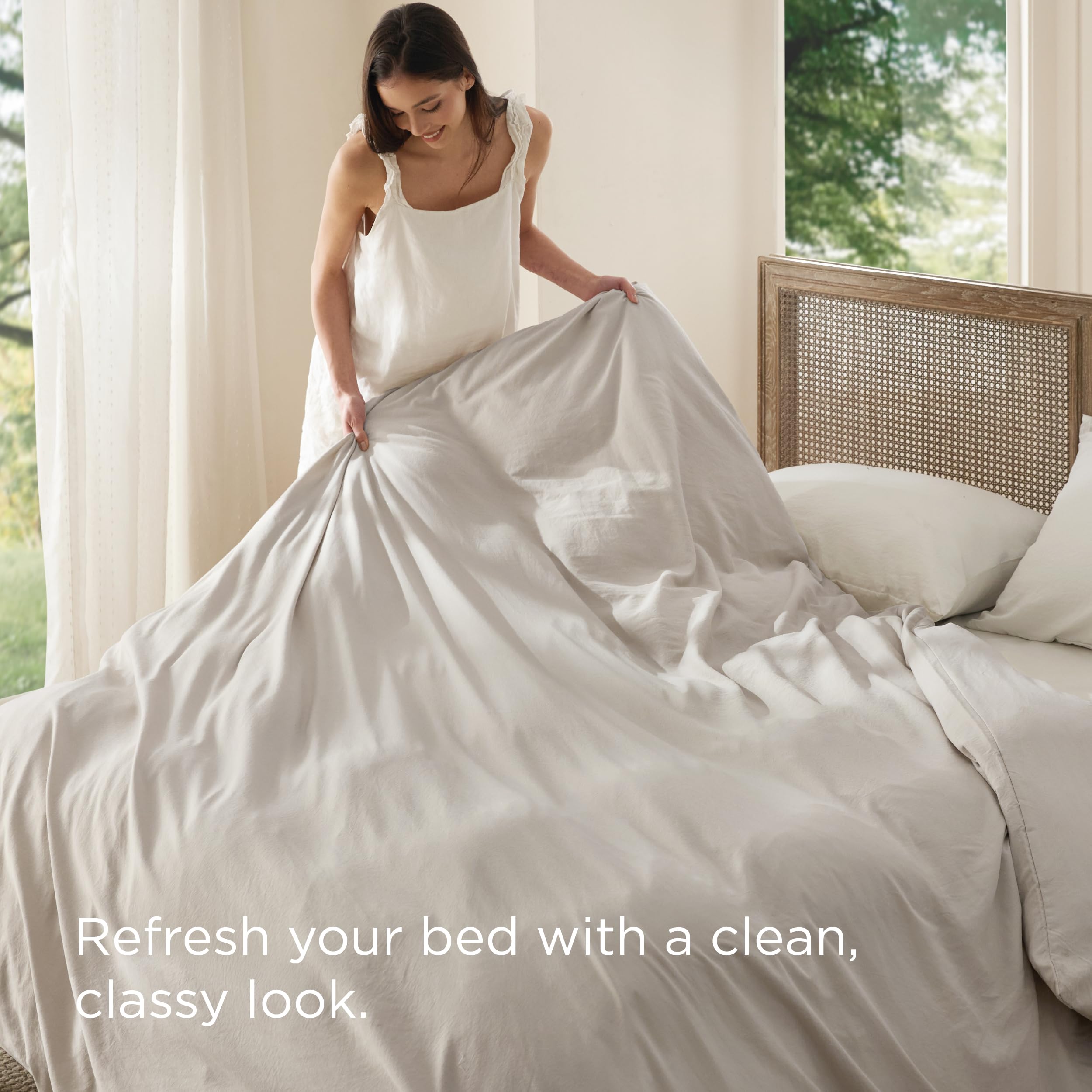Bedsure duvet cover interior corner ties secure the duvet for even warmth