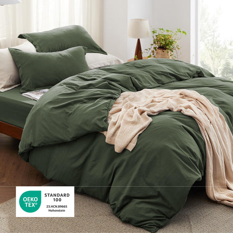 Bedsure duvet cover eight ties edges to keep duvet in place.