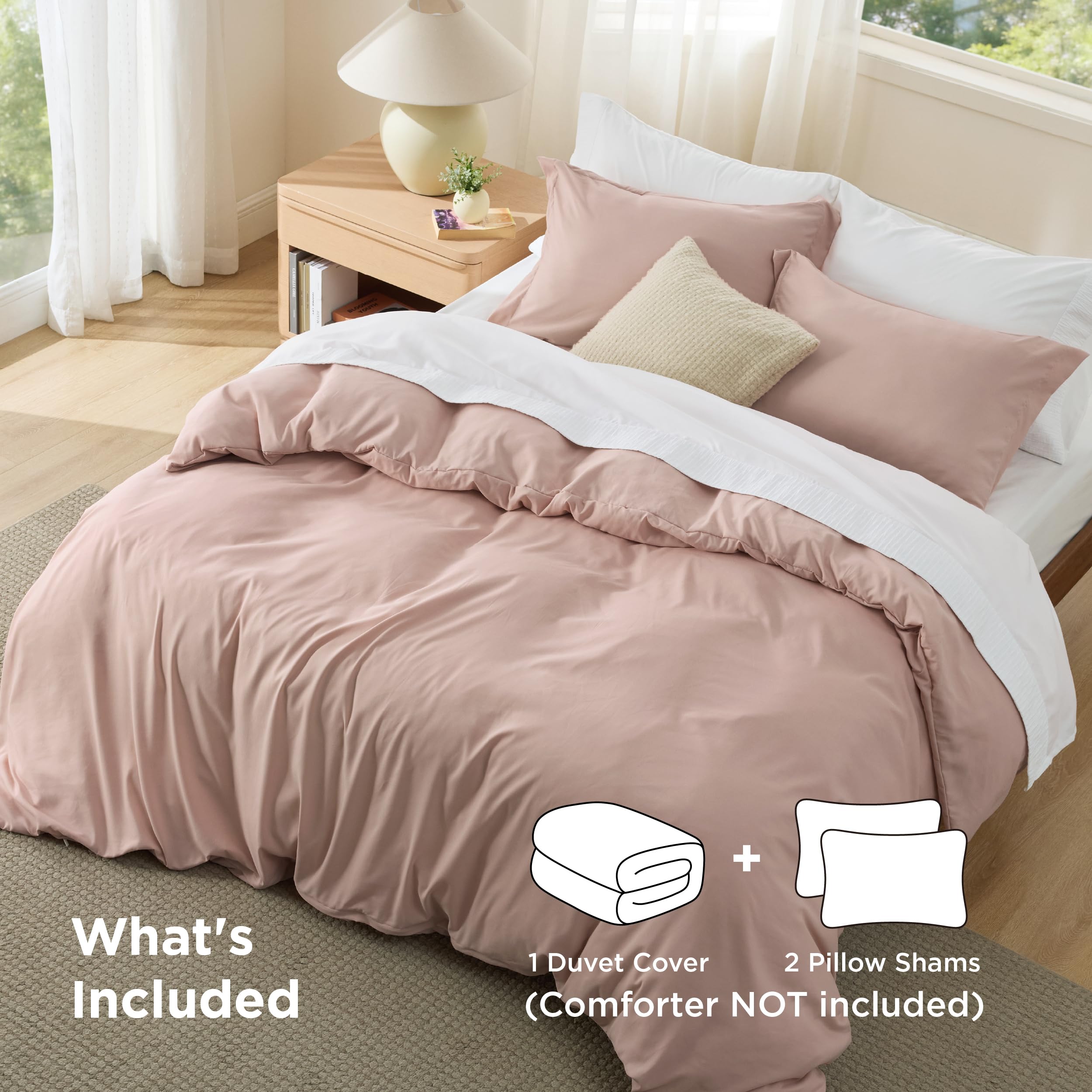 Bedsure hidden zipper closure makes duvet changing quick and tidy.