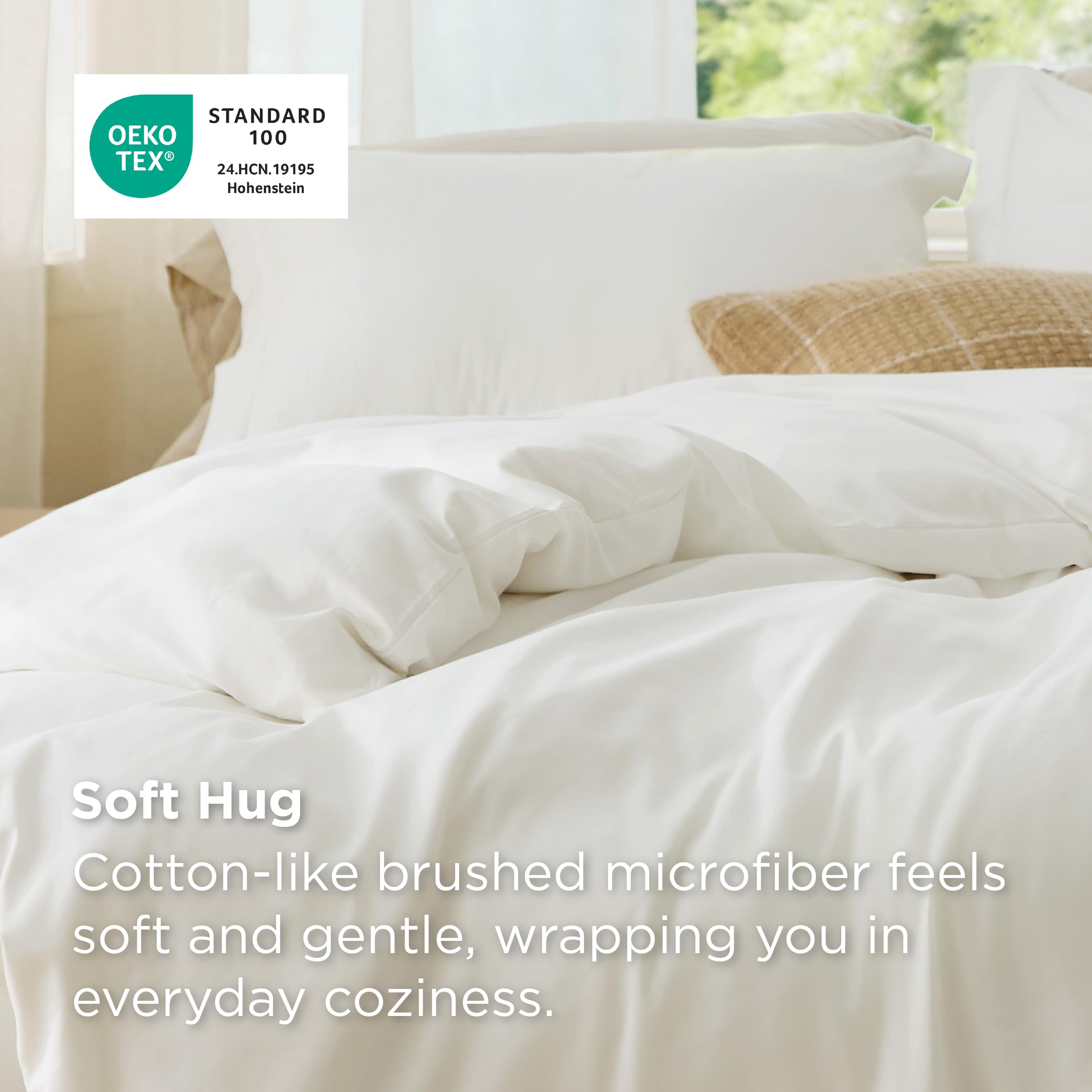 Bedsure king duvet cover with hidden zipper closure for easy duvet insertion
