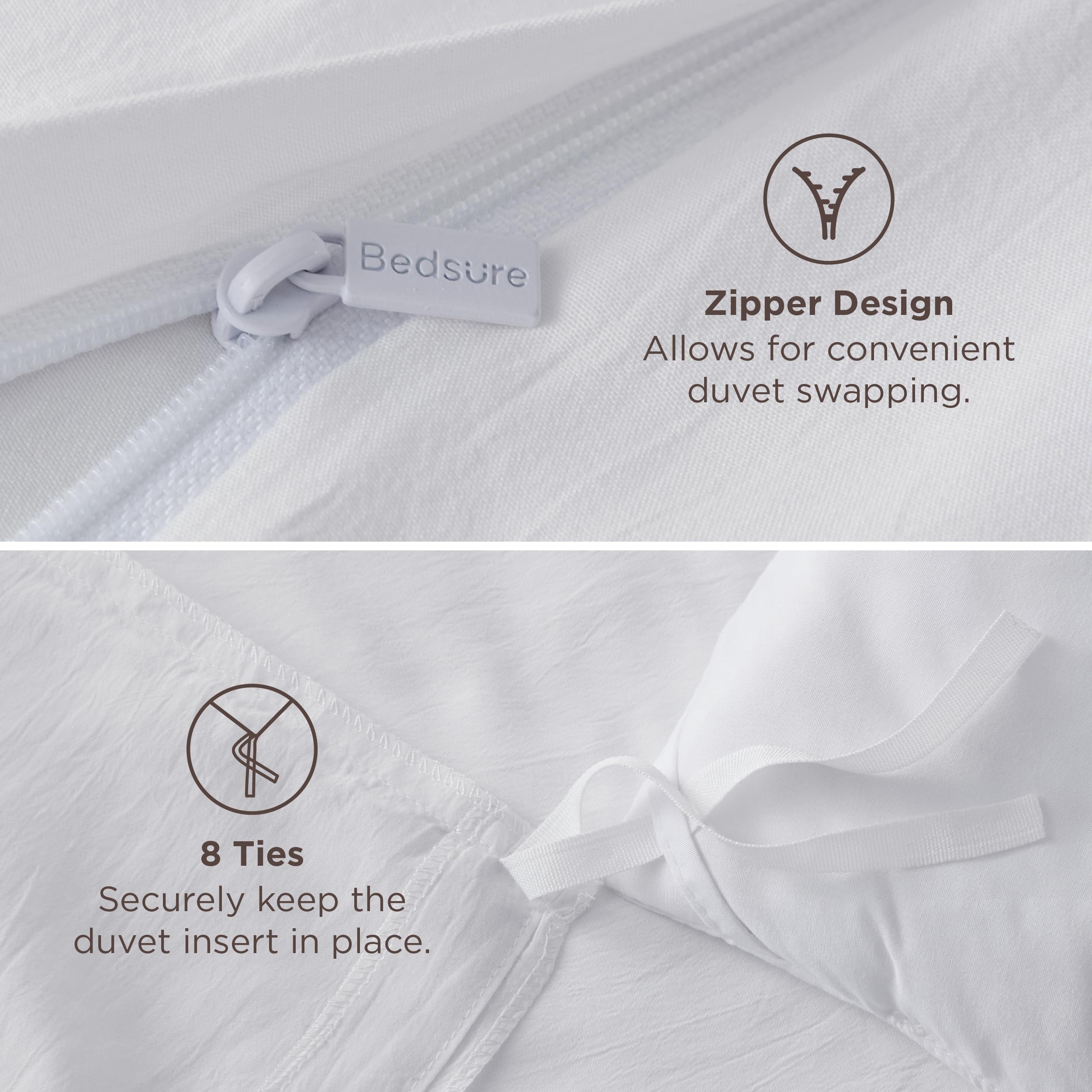 Bedsure prewashed microfiber close-up highlights exceptional softness