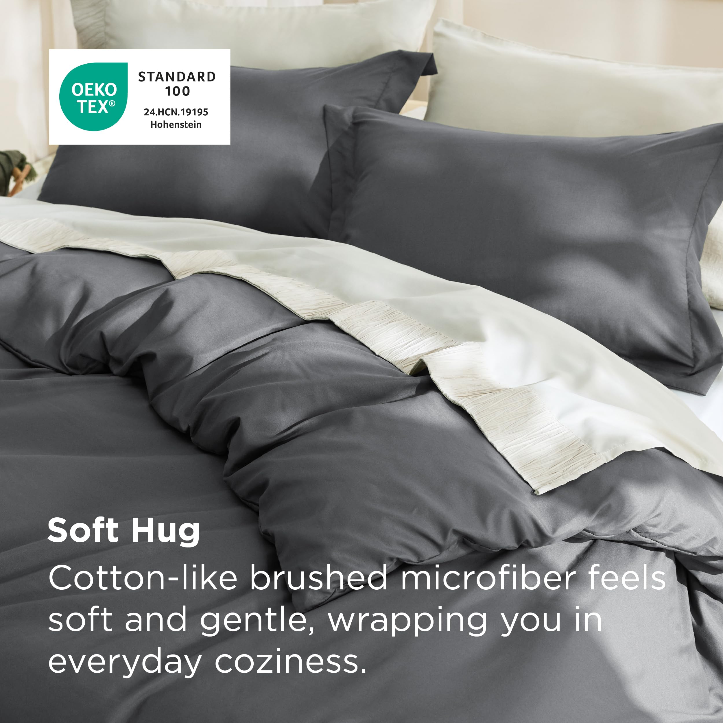 Bedsure king duvet cover with zipper closure for easy changes