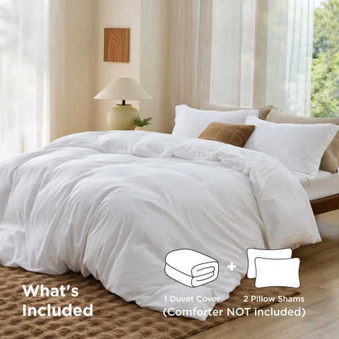 Bedsure duvet cover king with zipper closure for fast duvet sealing