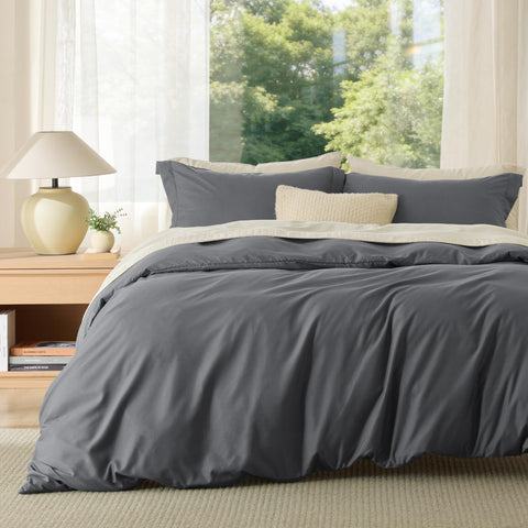 Bedsure queen duvet cover in ultra-soft microfiber for cozy nights.