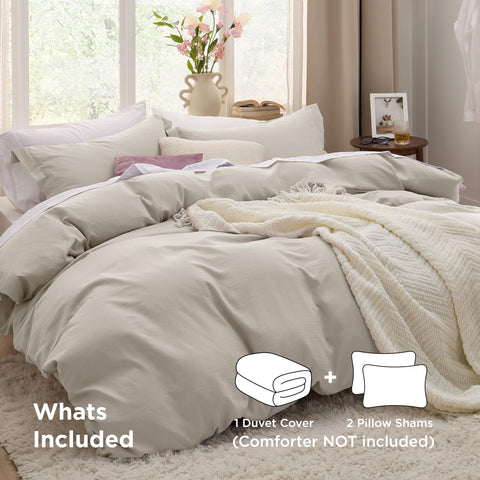 Bedsure duvet cover zipper closure detail for quick changes