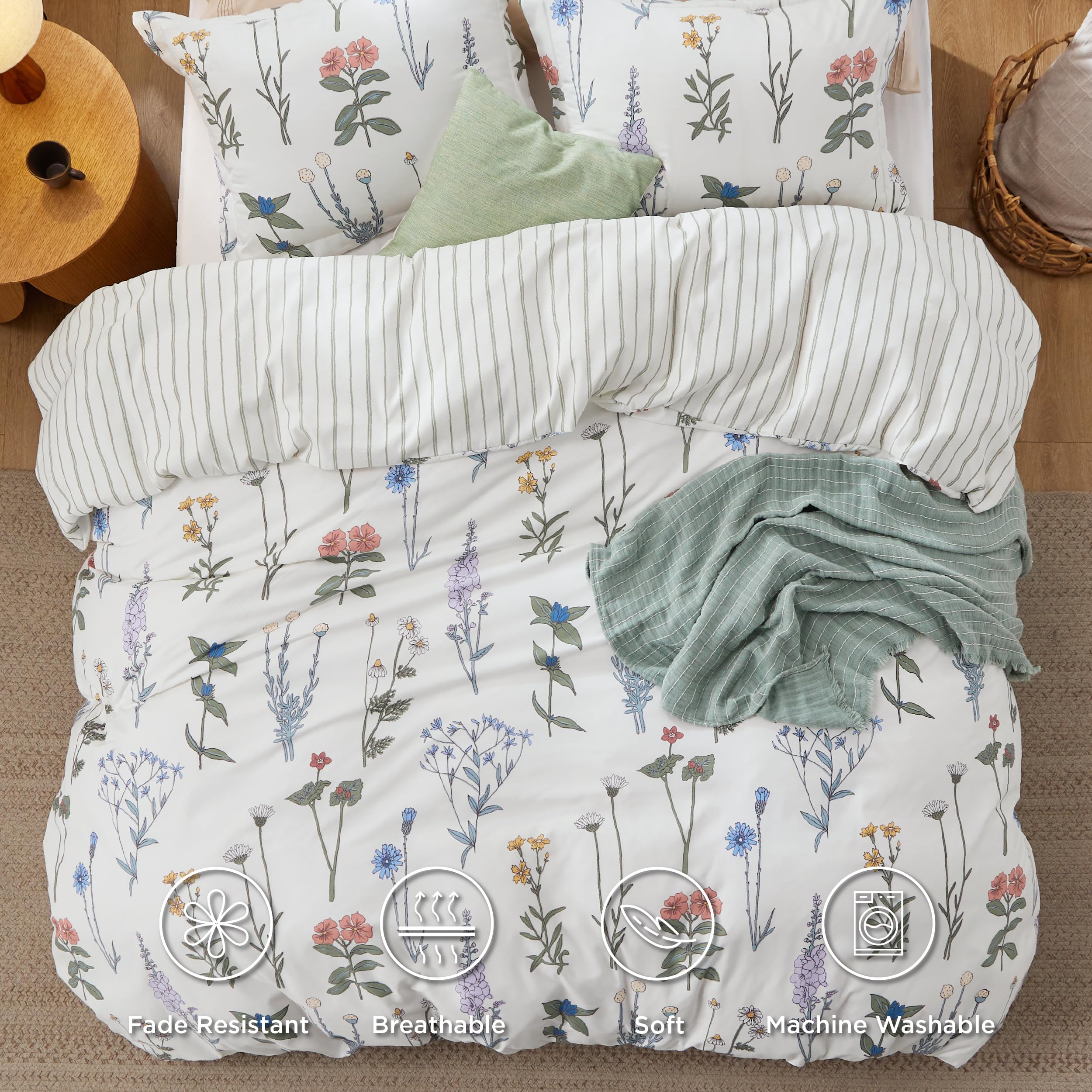 Bedsure duvet cover with zipper closure for secure fit and easy use