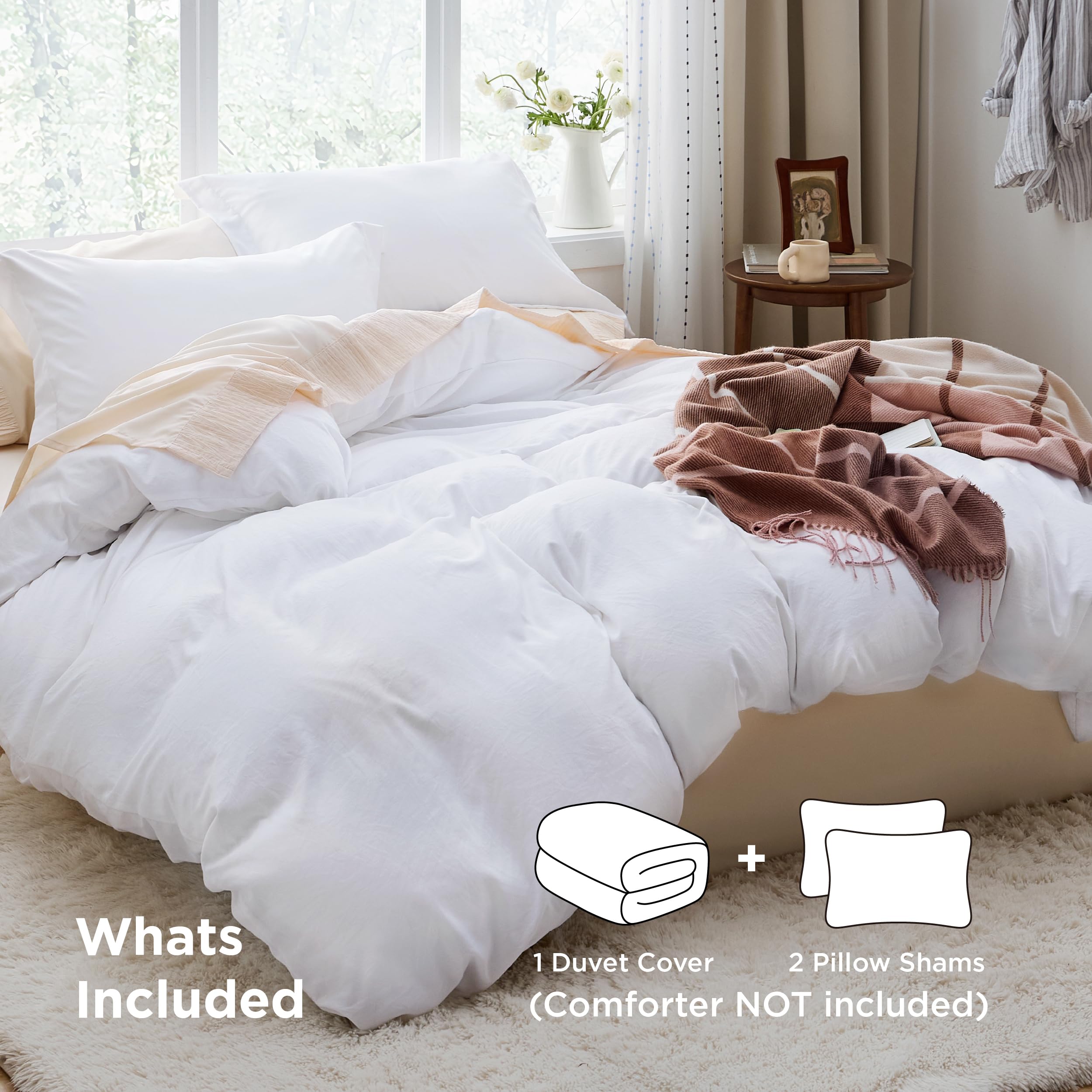Bedsure duvet cover zipper closure enables quick, secure changes