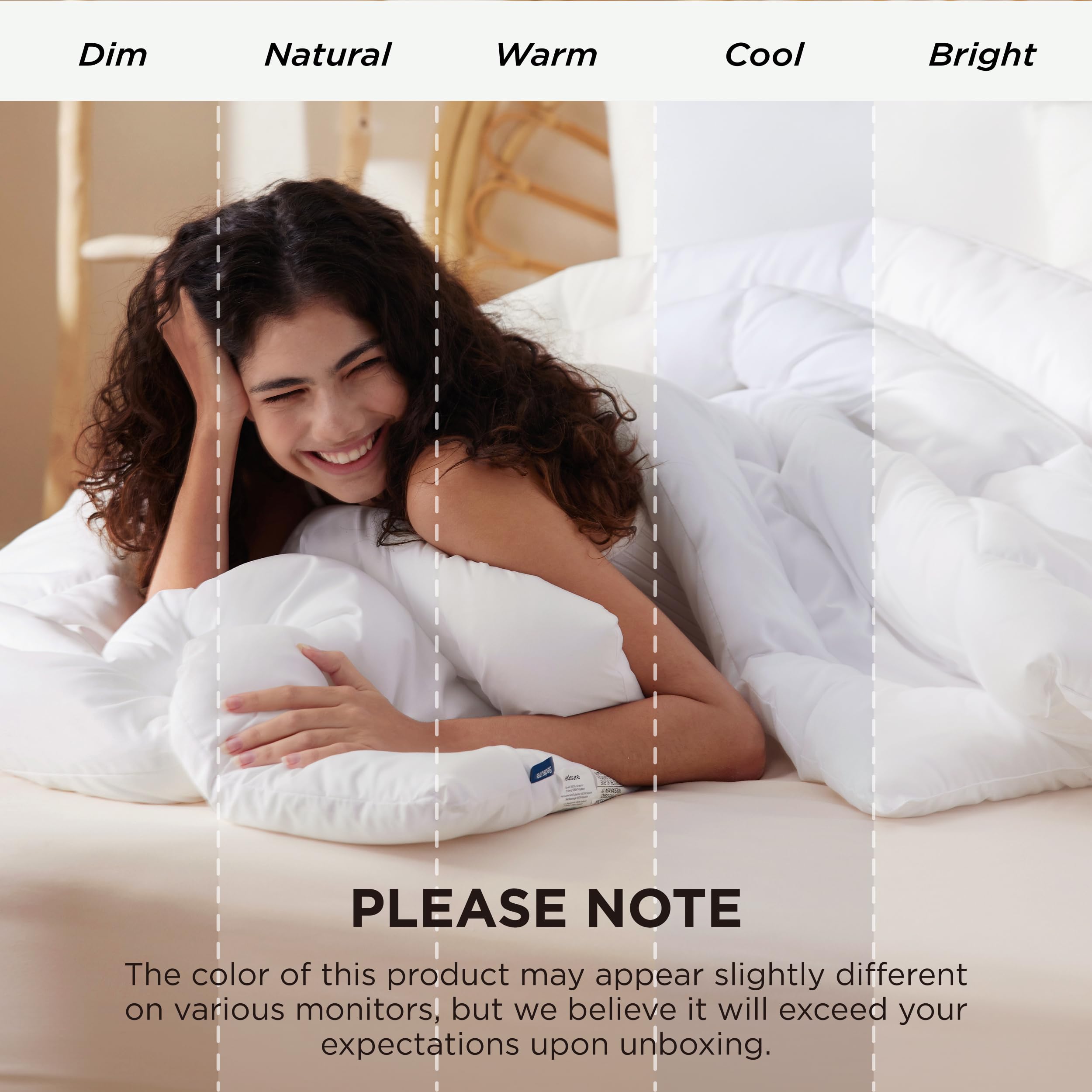 Bedsure duvet-insert in bed ready to pair with a cover