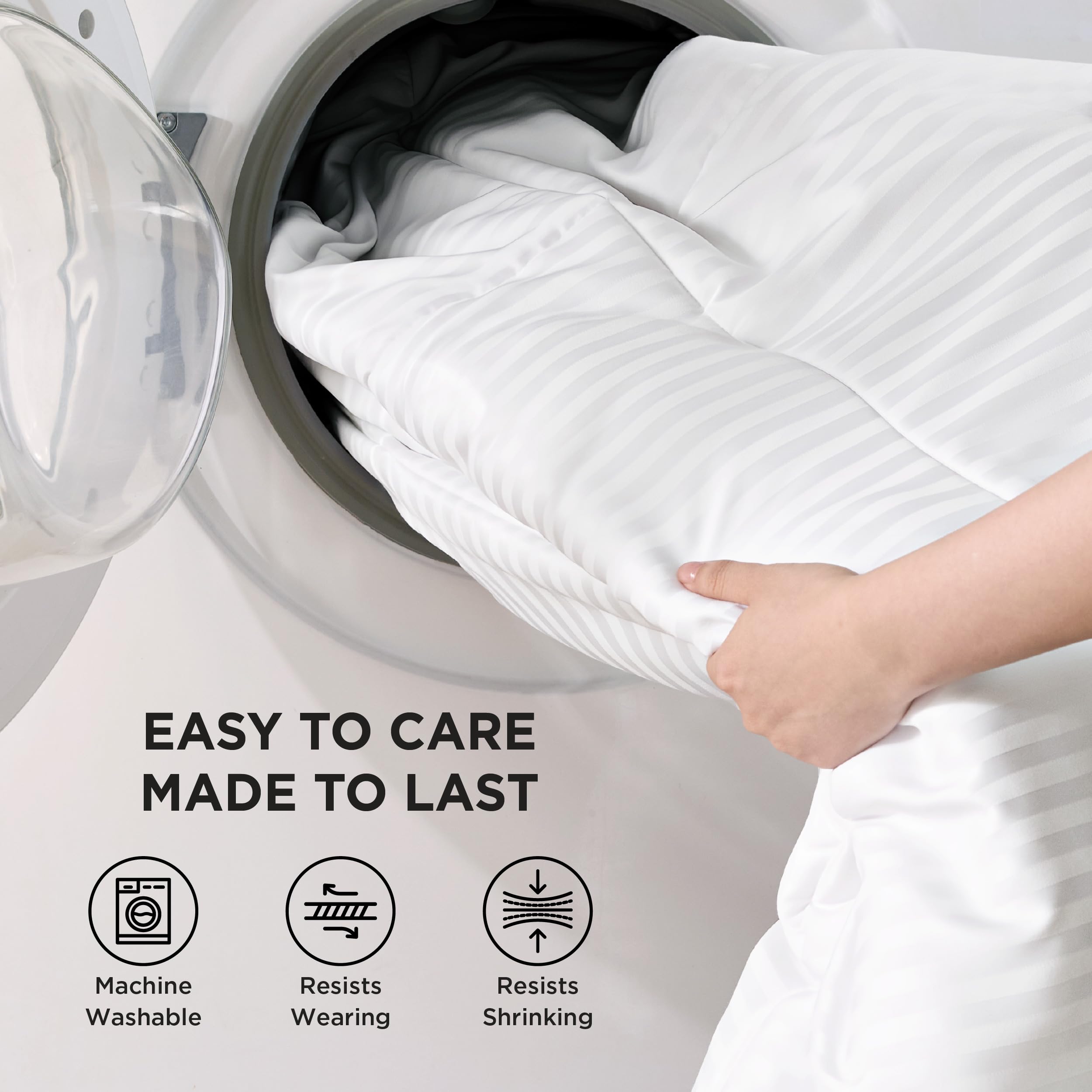 Bedsure eight corner tabs help secure a duvet cover for a neat finish.