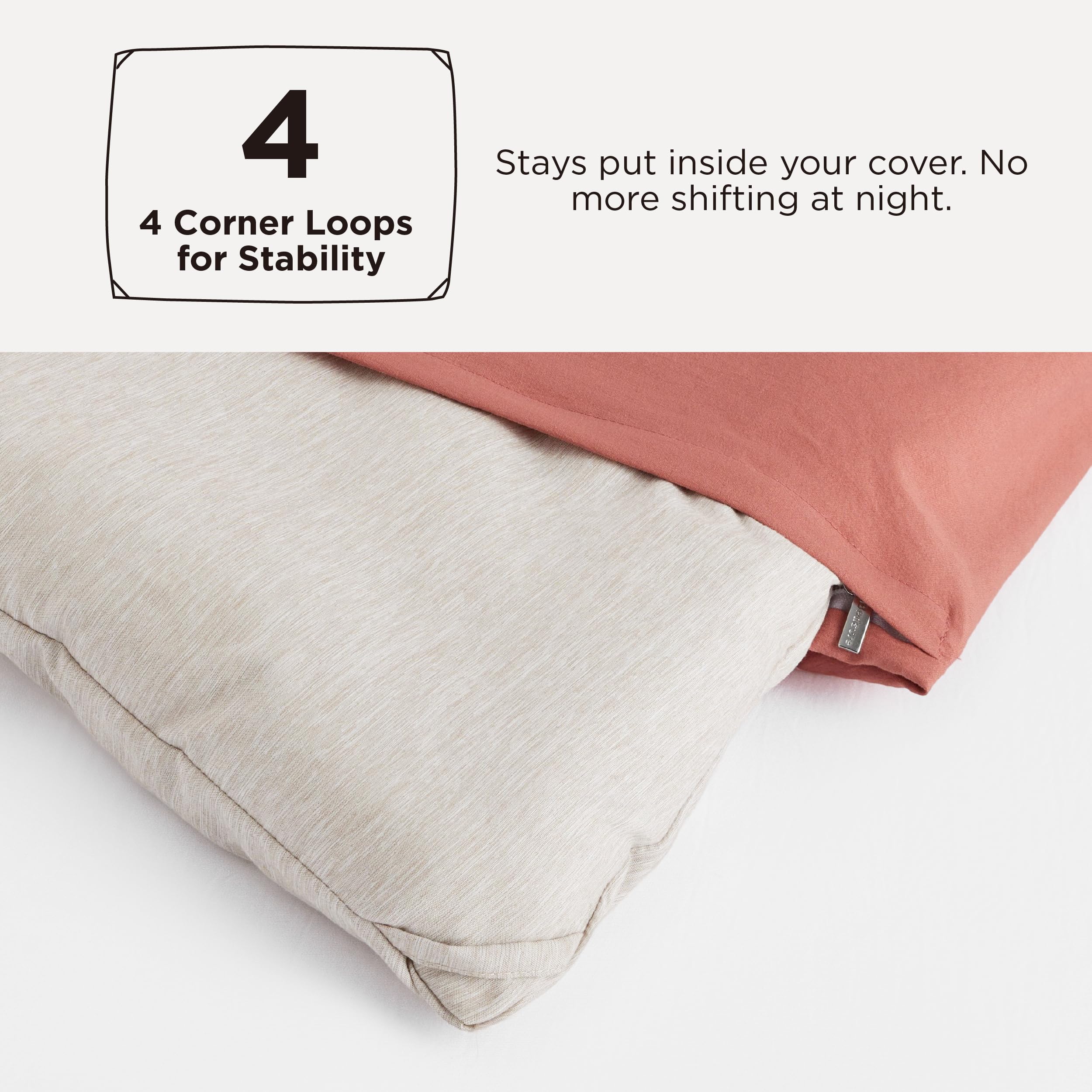 Bedsure duvet insert four corner loops ready to secure.