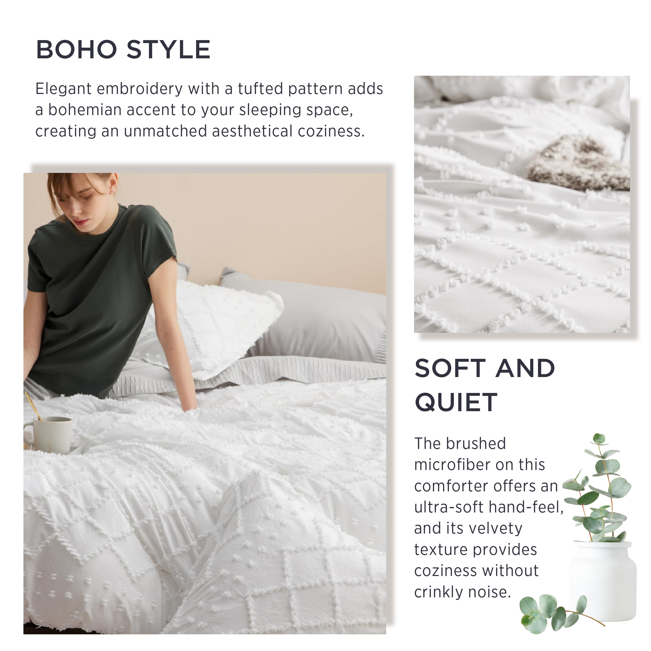 Bedsure easy-care dorm bedding is machine washable for busy students.