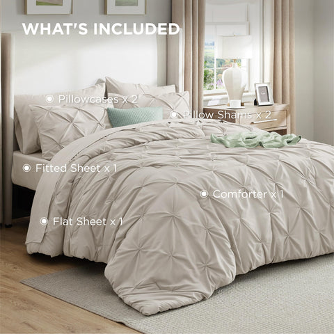 Bedsure easy-care set is machine washable for speedy hotel-smooth recovery at home