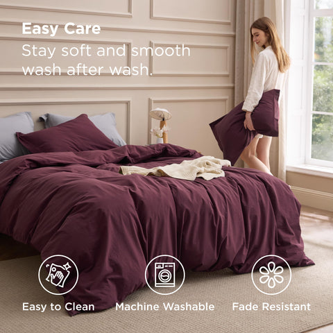 Bedsure easy-care machine wash and tumble dry friendly design