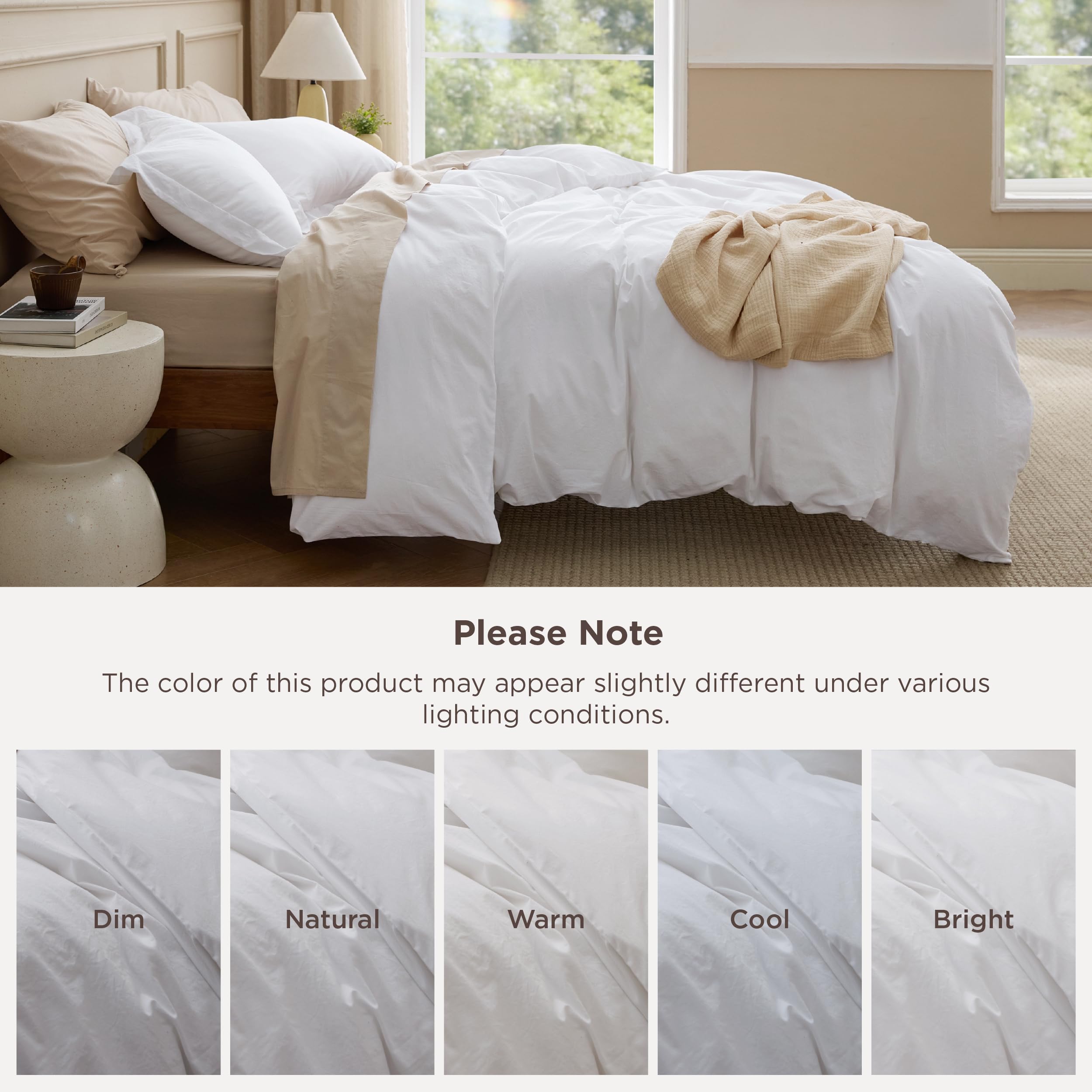 Bedsure easy-care cotton duvet cover remains soft after washing
