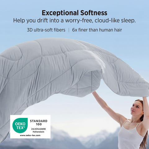 Bedsure easy-care, machine-washable cooling blanket maintains shape