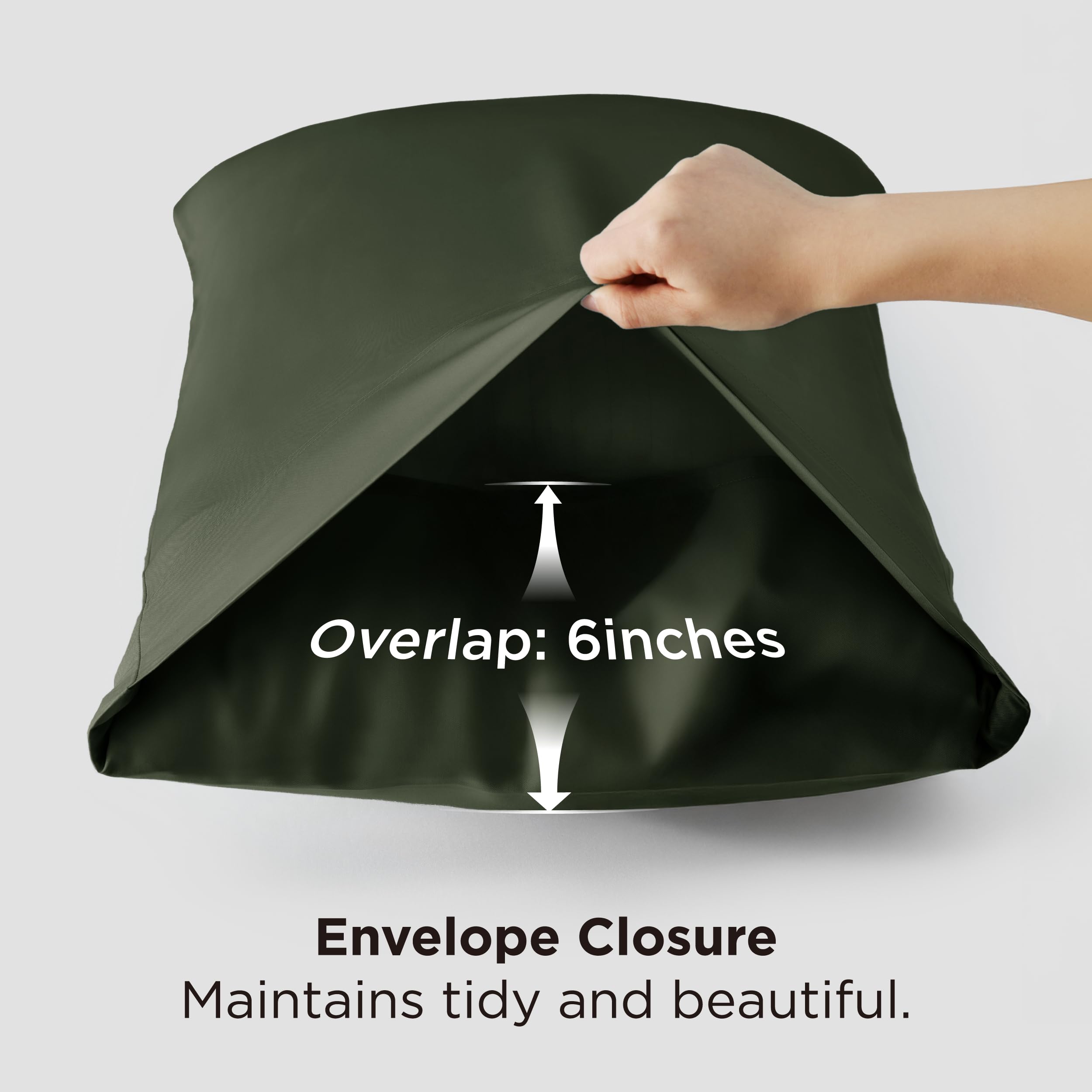Bedsure machine-washable pillowcase close-up for easy care.