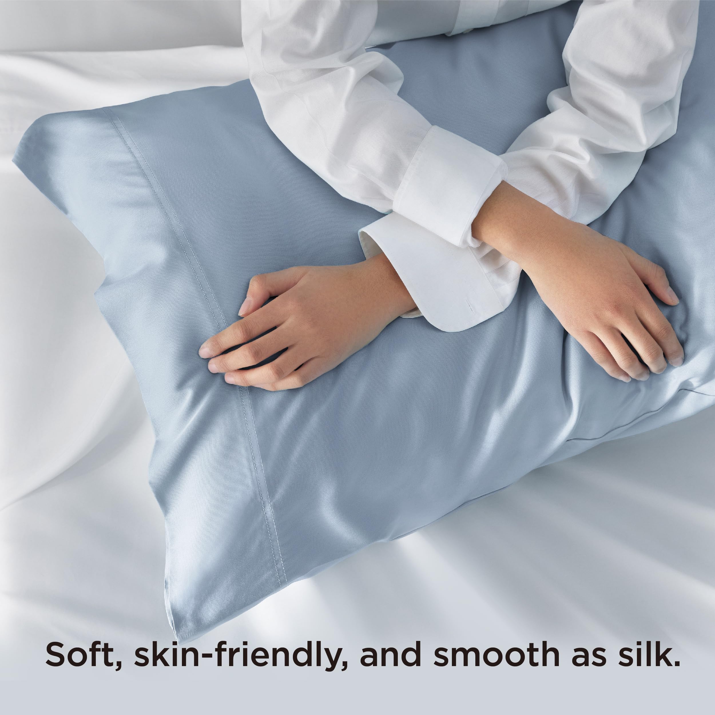 Bedsure OEKO-TEX easy-care pillowcase is simple to wash and maintain