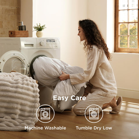 Bedsure easy-care washable design simplifies maintenance and refreshing laundry days.