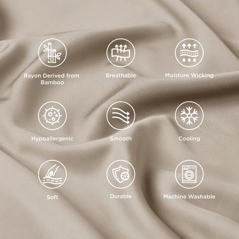 Bedsure easy-care pillowcase resists wrinkles and wicks moisture