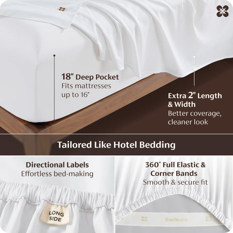 Bedsure king four-corner straps prevent shifting for tidy bedding.