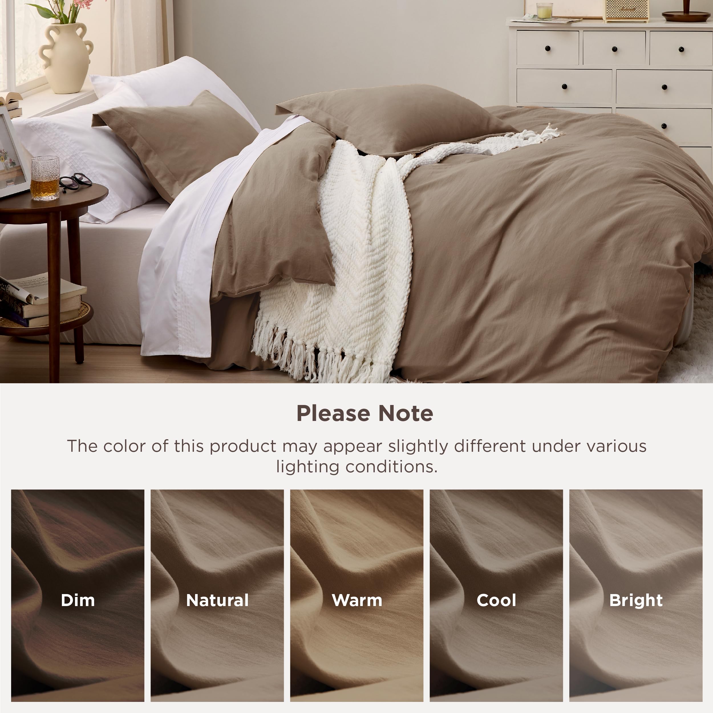 Bedsure eight-corner-ties keep the duvet securely inside the cover