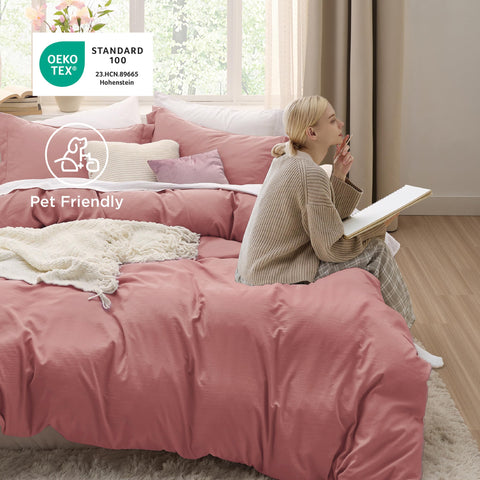 Bedsure eight interior corner ties inside the duvet cover prevent shifting