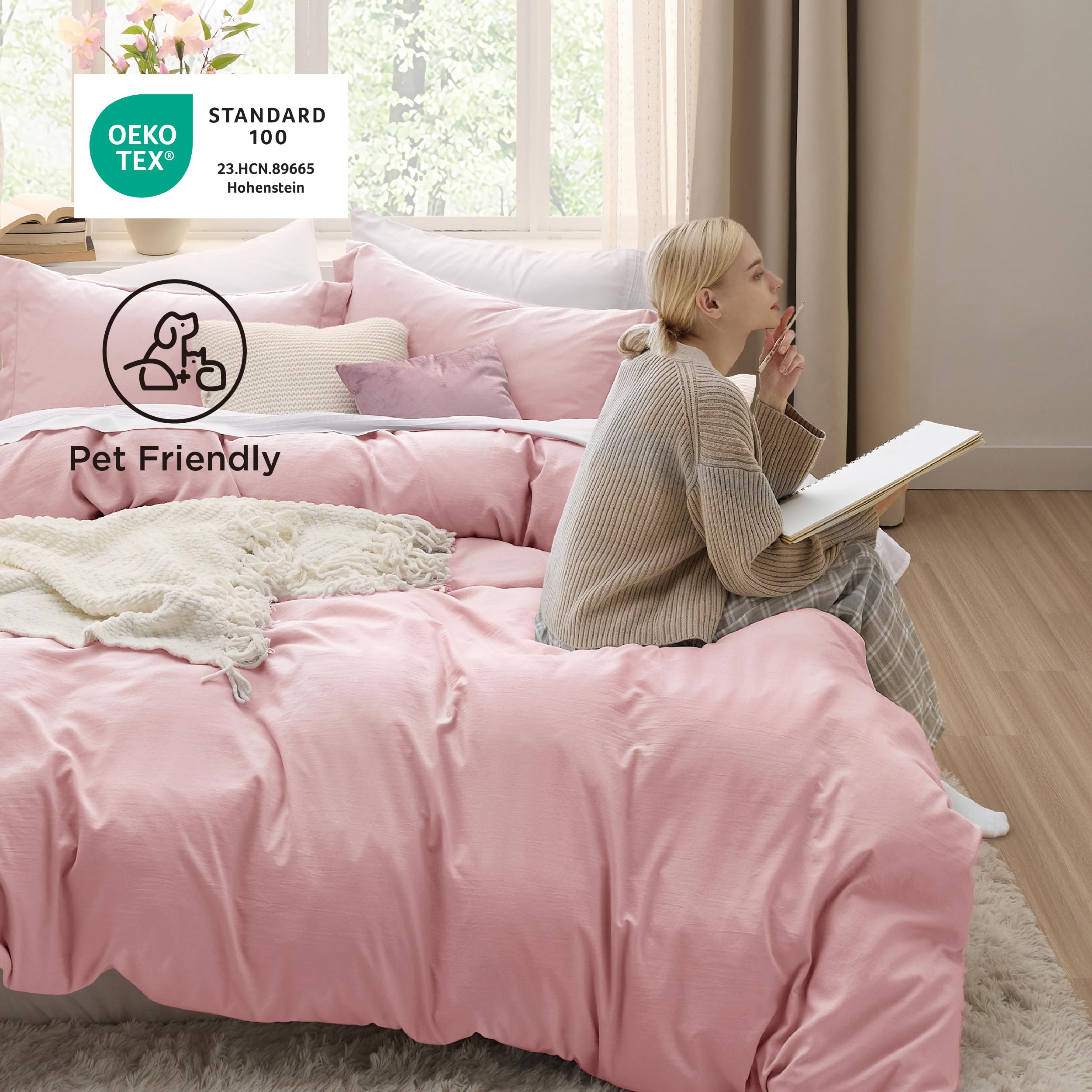 Bedsure eight corner ties keep the duvet in place inside the cover