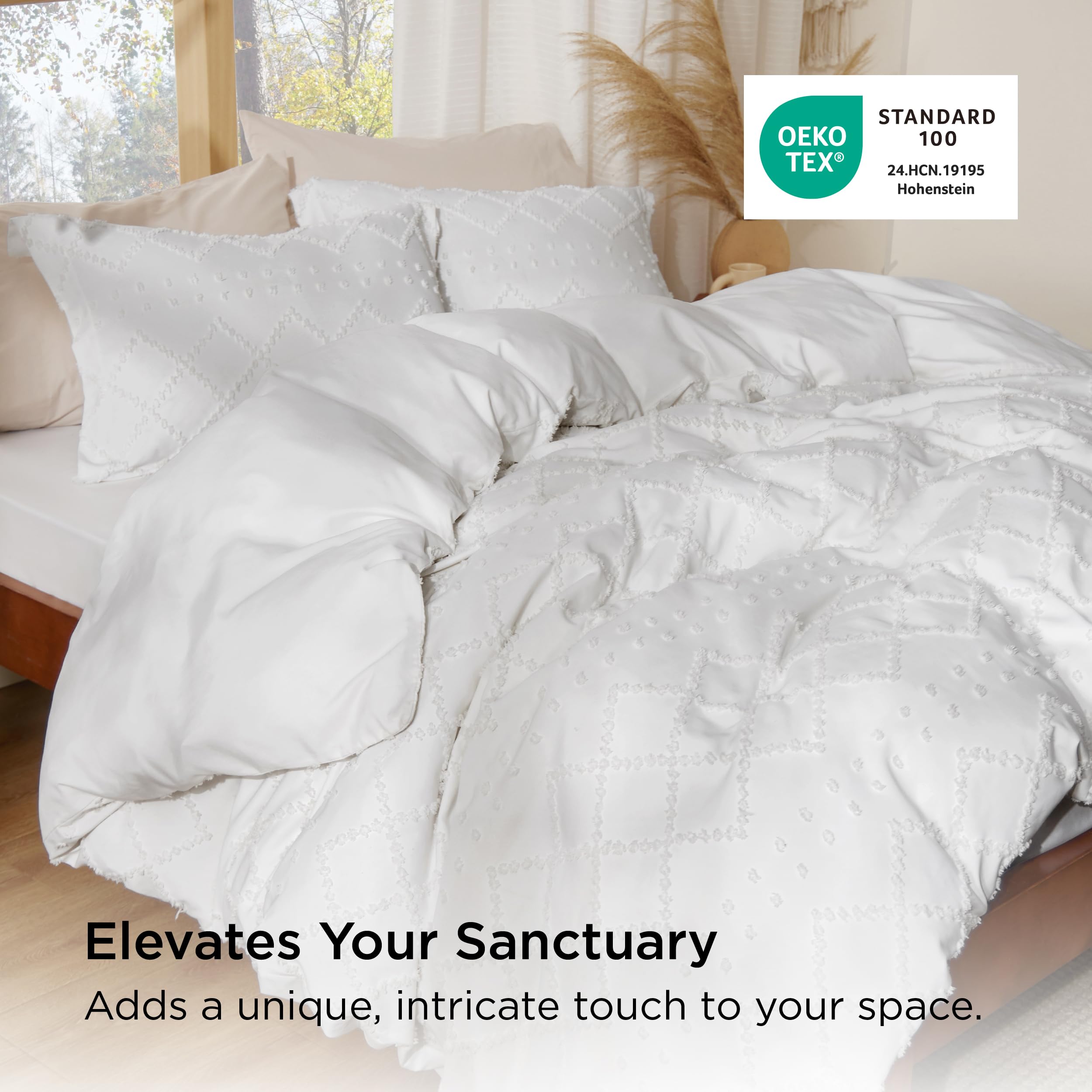 Bedsure eight-corner ties keep the duvet insert in place overnight