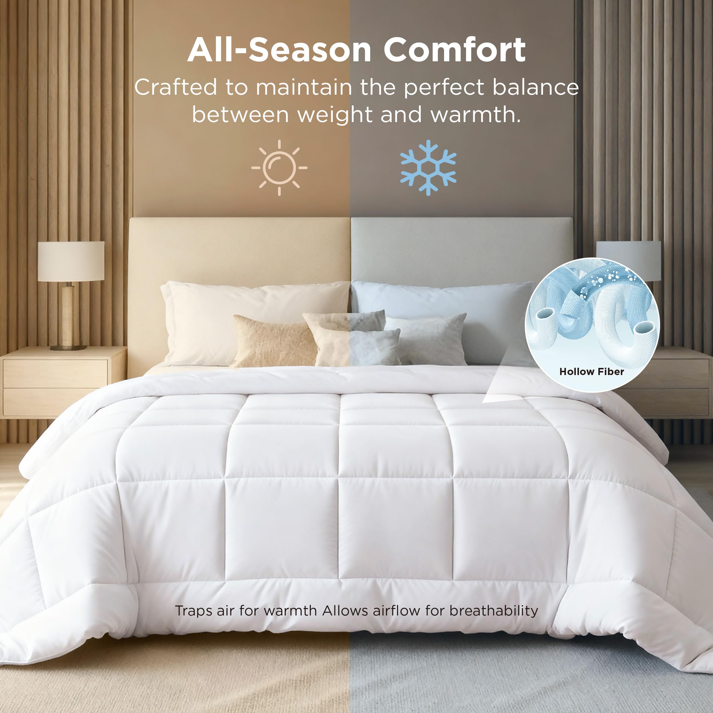 Bedsure eight-tab design feature enabling easy duvet cover pairing