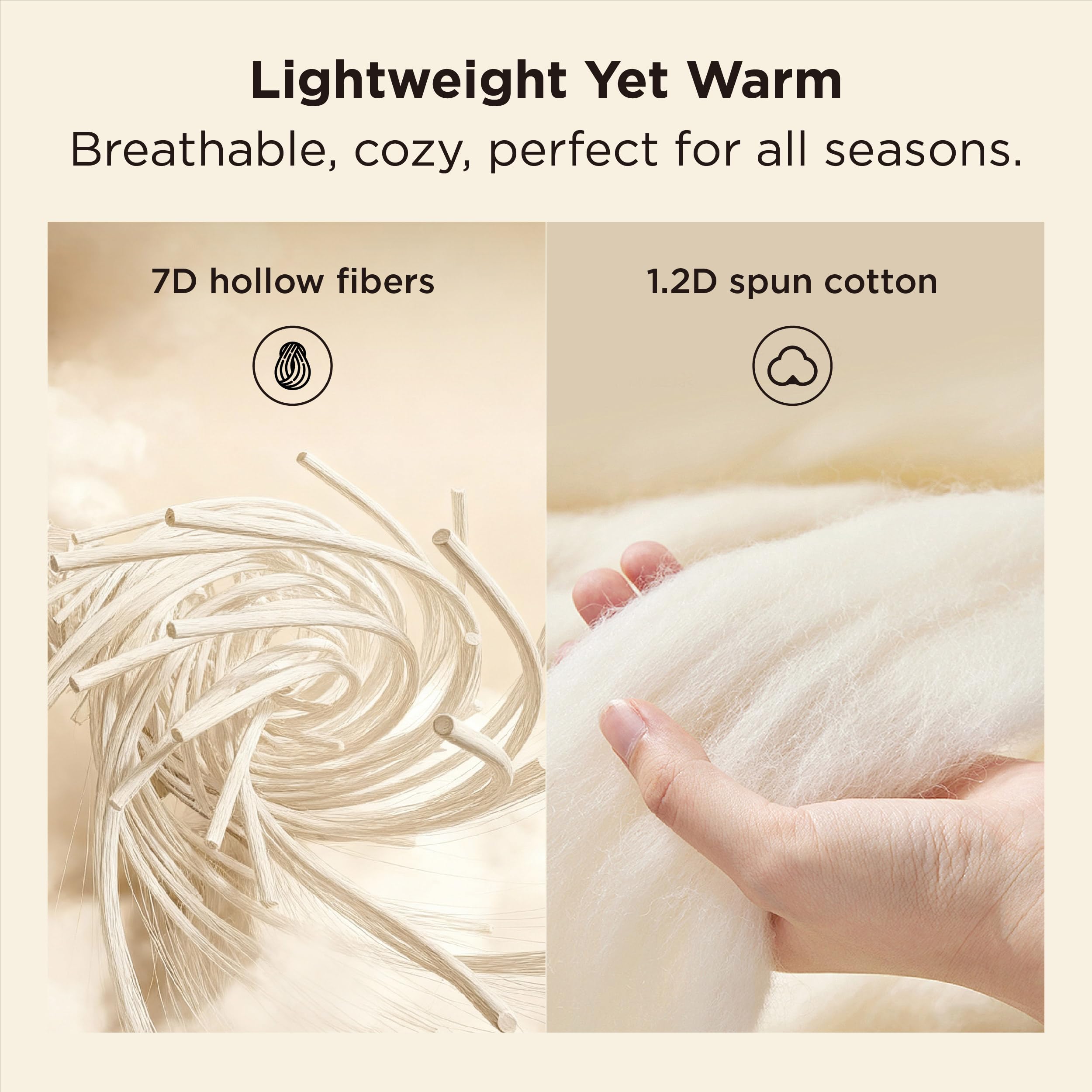 Bedsure eight-tabs stitching distributes fill evenly to avoid cold spots