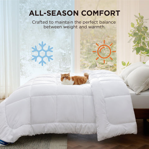 Bedsure eight-tab duvet insert surface for easy duvet cover pairing.
