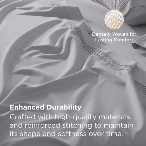 Bedsure elastic band around deep-pocket edge demonstrates secure fit