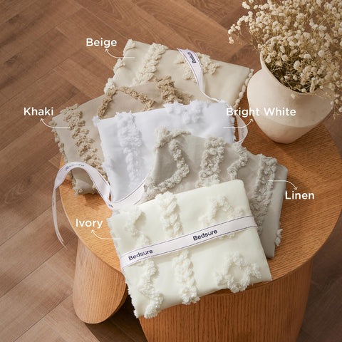 Bedsure embroidered tuft detail highlighting 3D texture and craftsmanship.