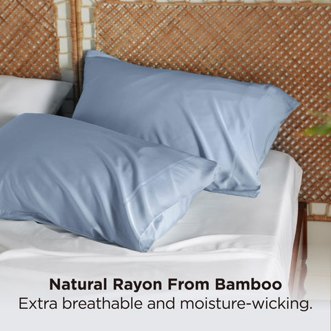 Bedsure envelope-closure detail keeps pillow secure and reduces tangling