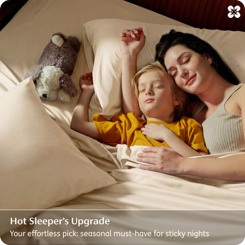 Bedsure fitted sheet on bed demonstrates secure 16-inch deep-pocket fit.